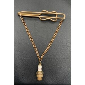 Vintage Hadley Champion Spark Plug Tie Bar Clip